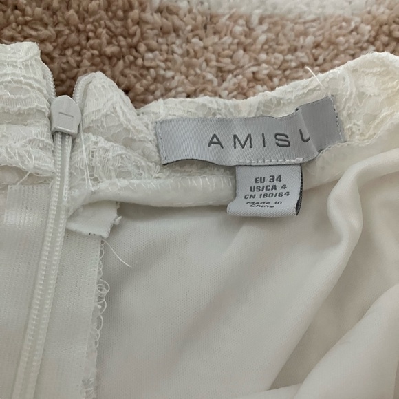 Amisu White Lace Midi Wedding Skirt - Picture 5 of 9